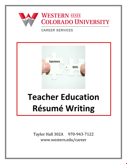 teacher education resume template
