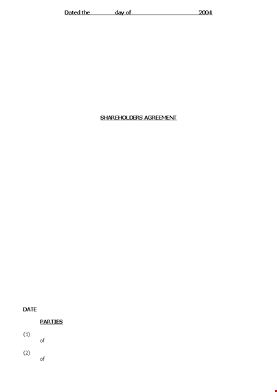 agree on company shares: shareholder agreement template