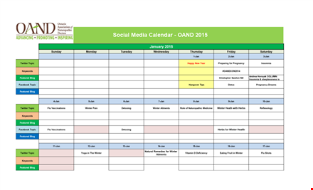 content marketing editorial calendar template | plan and track your media and social content template
