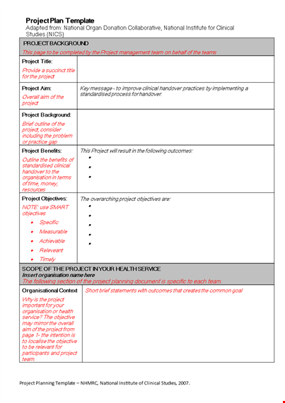 streamline your clinical project planning with our template - save time and resources template