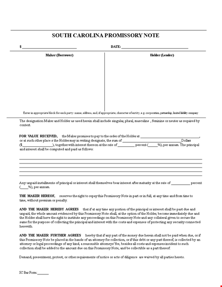 create a legally binding promissory note with our template | get fair interest rates template