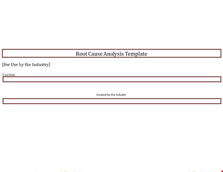 root cause analysis template for policies and procedures that exist template