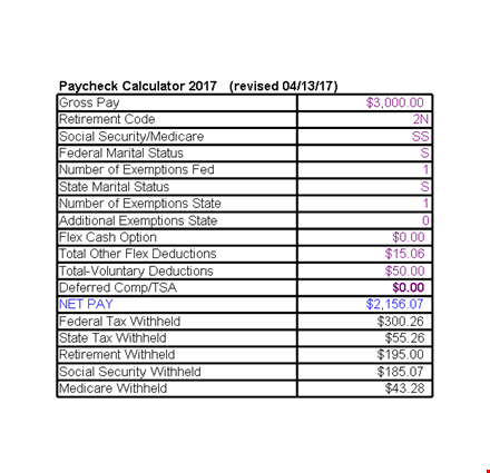 paycheckcalculator revised  template
