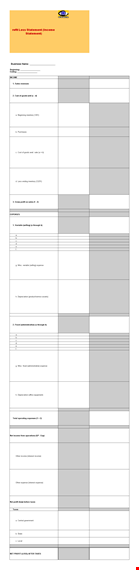 profit and loss statement | track your income and expenses template