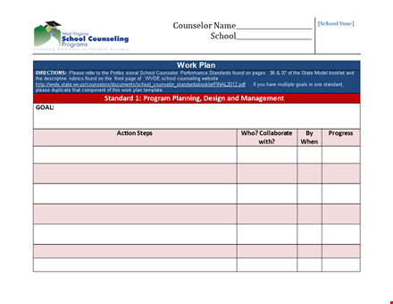 collaborate on a standard work plan template | 60 chars template
