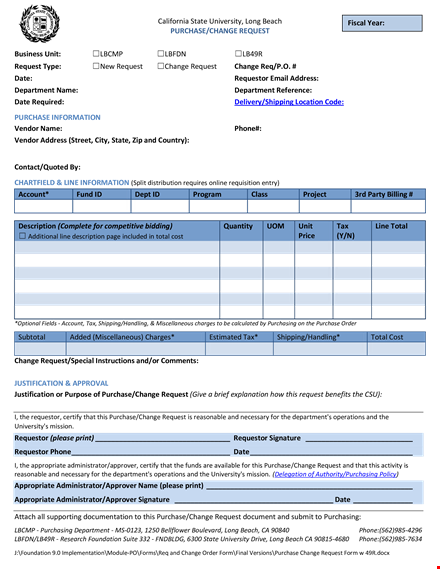 purchase order form template - streamline your ordering process template