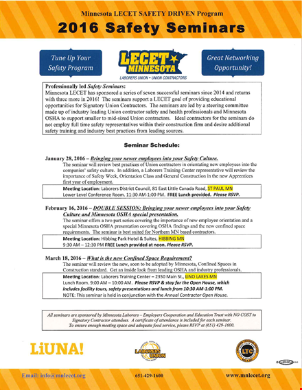 join our safety seminar flyer - improve workplace safety & reduce accidents! template
