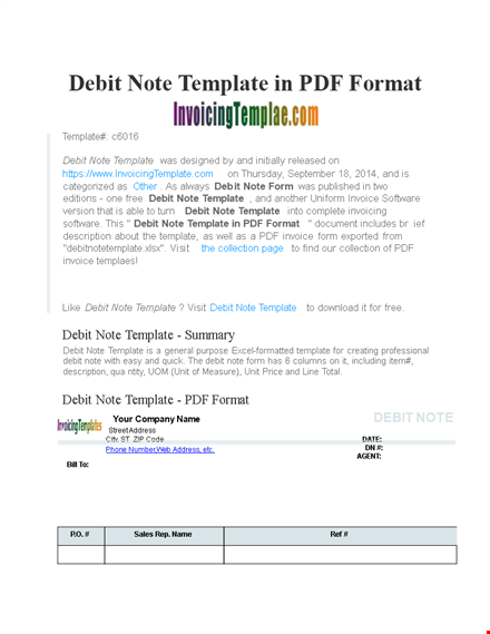 format your company debit with our easy-to-use templates template