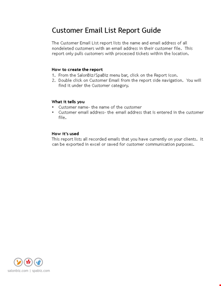 generate your customer email list template for easy email management template