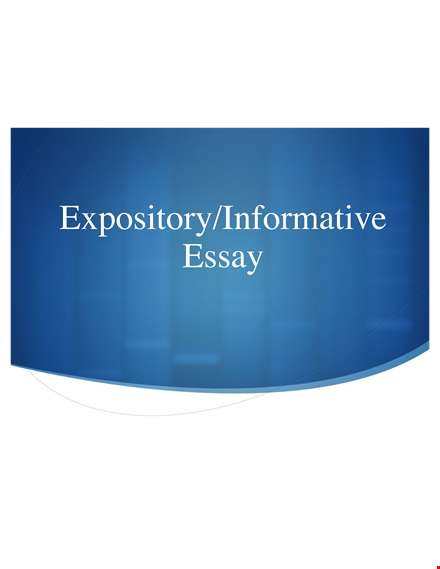 expository informative essay template