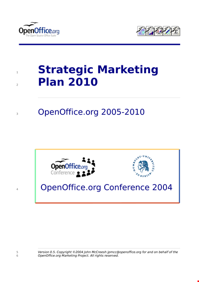 strategic marketing plan outline template