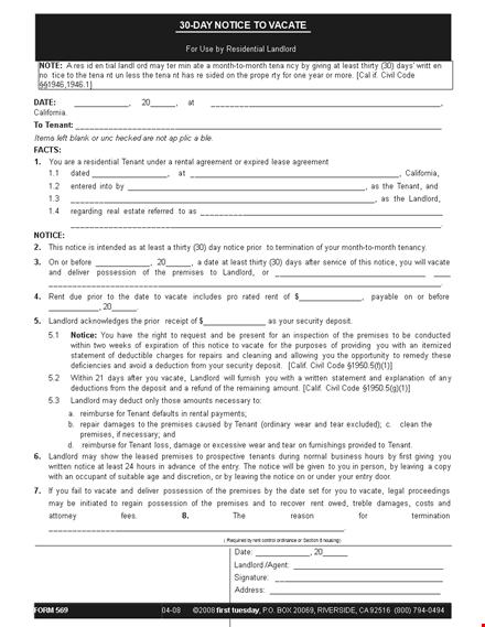 printable day eviction notice template