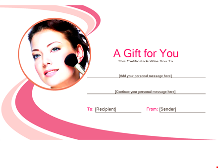 free gift certificate templates - customizable & printable template