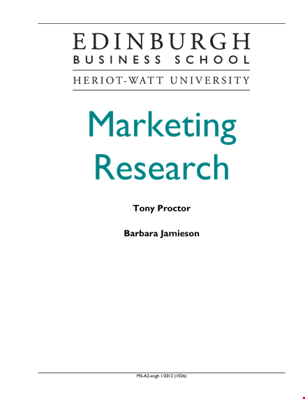 sample market research template - marketing research information module template