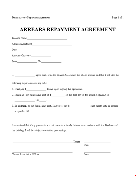 personal loan repayment agreement template template