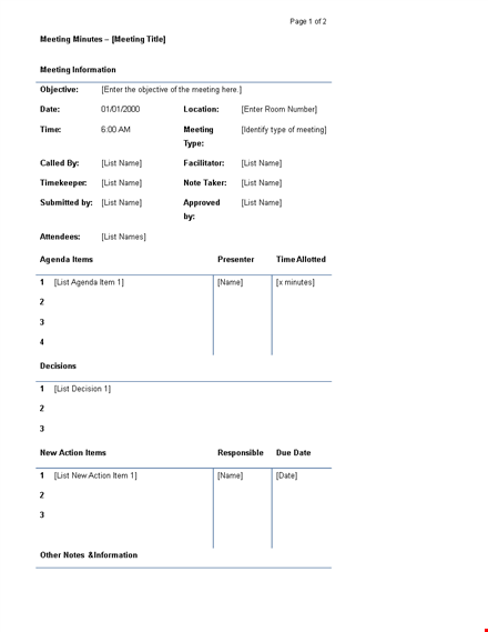 sample meeting minutes template dzjtuewa template