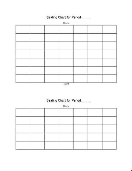 seating chart template - organize classroom or event seating template