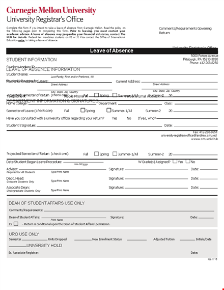 form template for student information template