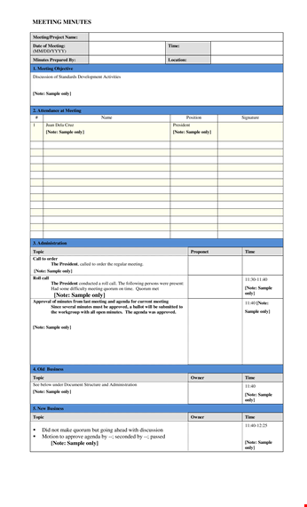 meeting minute notes template - exceptional meeting notes samples template