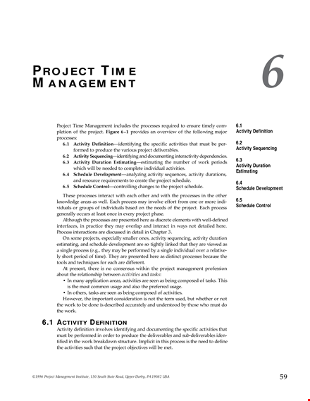 project time management plan template template