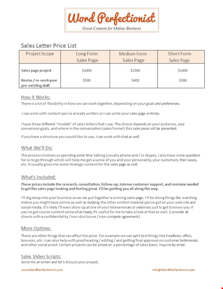 sales letter template: create compelling sales content for your next project template