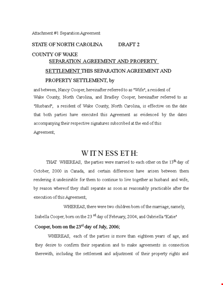 separation agreement template - create a customized agreement | resolves template