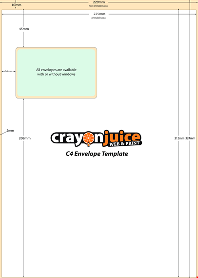 printable envelope template - customizable & free template