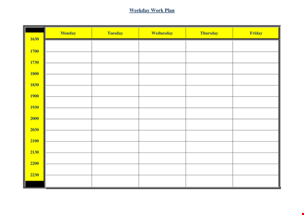 weekly plan template