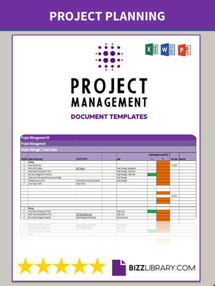 project management planning template