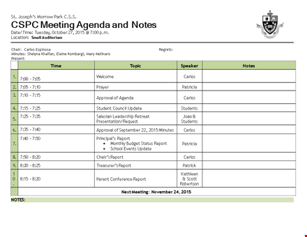 staff meeting notes template template