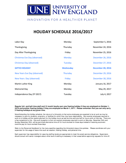get ready for the holidays - holiday schedule template template