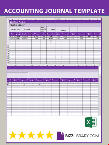 sample accounting journal template template