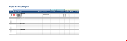 multiple project tracking template - efficiently manage project deliverables template