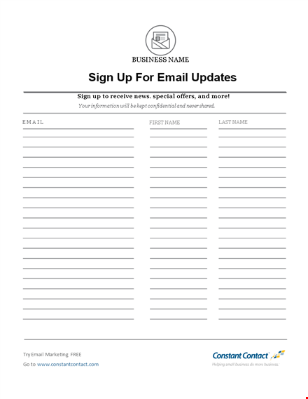 business email list template for easy updates template