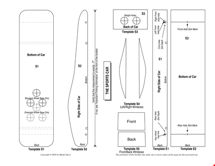 pinewood derby templates - get your car racing fast with our easy to use templates template