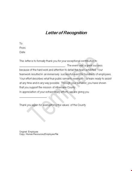 county event: thank you letter for recognition template