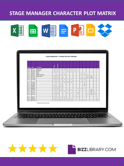 stage manager character plot template