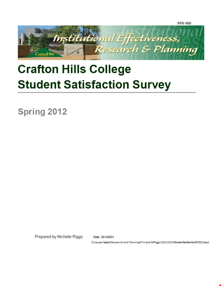 chc student satisfaction survey template