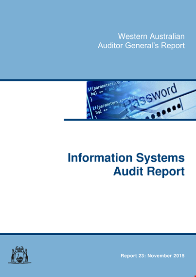 information system audit report | security, information access, system, database template