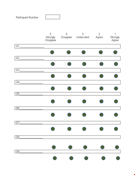 effective survey design: maximizing responses with likert scales and participant numbers template