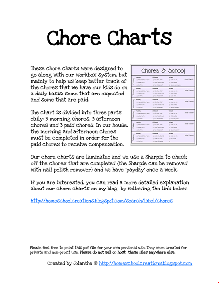 today's kids chore chart: morning and afternoon tasks template