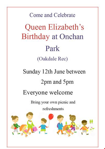 celebrate with our queen-themed picnic flyer template template