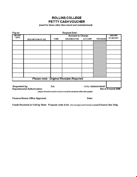 efficiently track petty cash expenses with our user-friendly log template