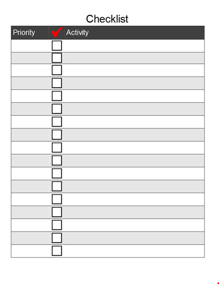 priority checklist template - organize your tasks efficiently template
