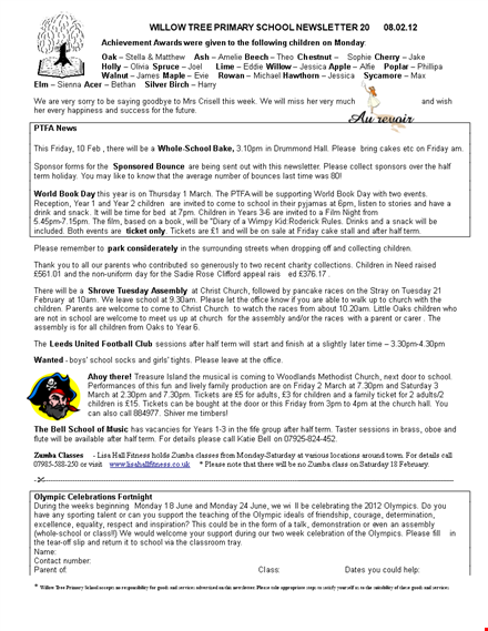 preschool newsletter template - school updates for children | download now template