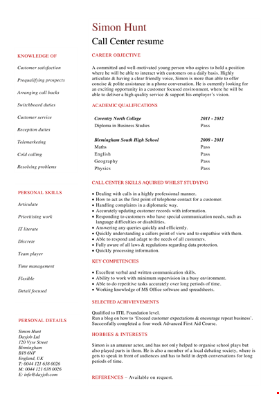 download resume format for bpo fresher template