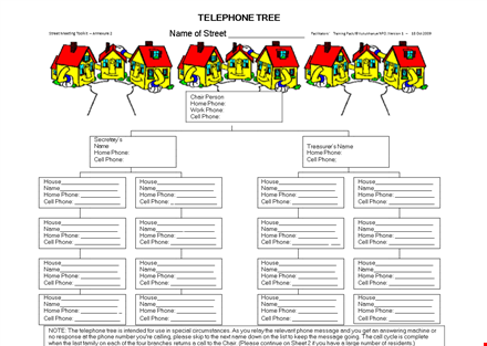 phone tree template - create a efficient phone tree for your house template