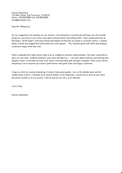 general job cover letter template