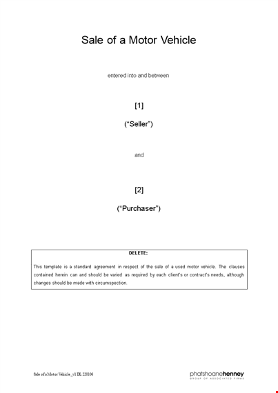 secure your vehicle purchase with our purchase agreement template