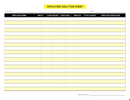 employee daily task template